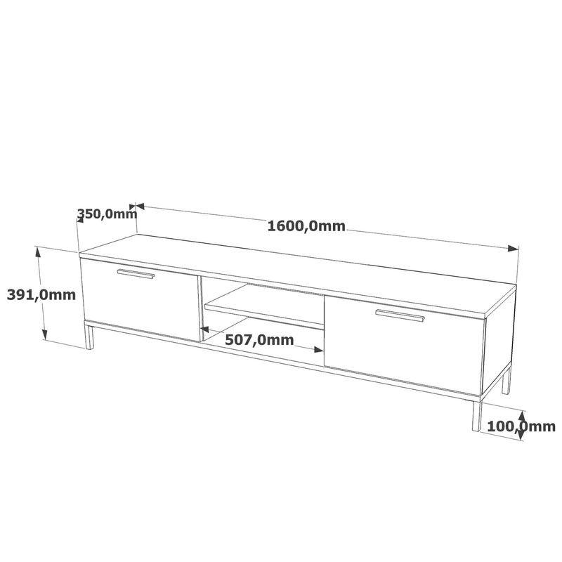 Casa si Gradina - Mobilier - Seturi de mobilier - Seturi living - Set living, Hanah Home, pal melaminat, pin atlantic si antracit, comoda tv 160x39.1x35 cm, masuta cafea 90x60x33.1 cm - Infinity.ro