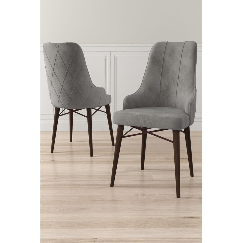 Casa si Gradina - Mobilier - Scaune si fotolii - Fotolii - Set fotolii, Hanah Home, metal, babyface, gri maro, 46x42x95 cm - Infinity.ro