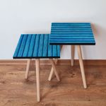 Casa si Gradina - Mobilier - Mese si birouri - Masute de cafea - Set masute de cafea, Hanah Home, mdf, albastru, 35x35x47 cm, 2 piese, 481LNA2634 - Infinity.ro