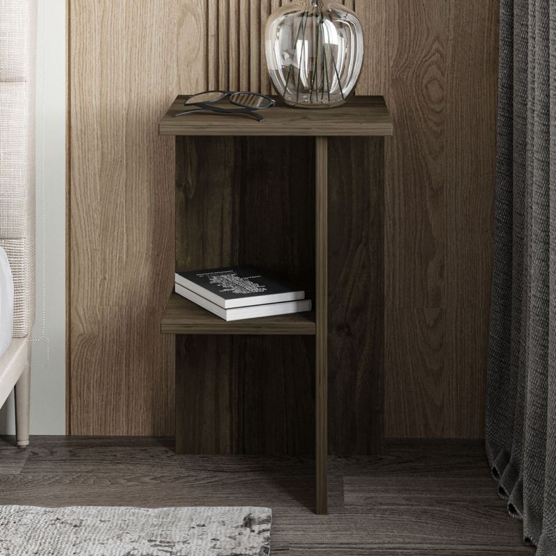 Casa si Gradina - Mobilier - Comode si corpuri - Noptiere - Noptiera, Hanah Home, pal melaminat, nuc, 36x36x60 cm - Infinity.ro