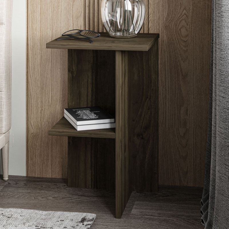 Casa si Gradina - Mobilier - Comode si corpuri - Noptiere - Noptiera, Hanah Home, pal melaminat, nuc, 36x36x60 cm - Infinity.ro