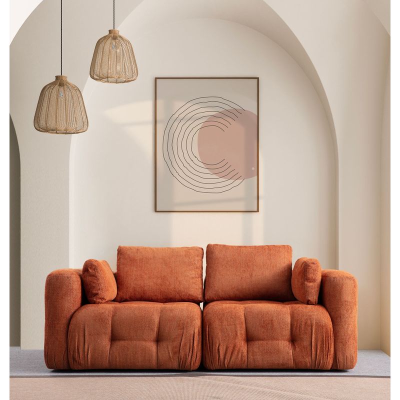 Casa si Gradina - Mobilier - Canapele si coltare - Canapele - Canapea 2 locuri, Atelier Del Sofa, lemn fag si pal, portocaliu, 300x120x65 cm - Infinity.ro