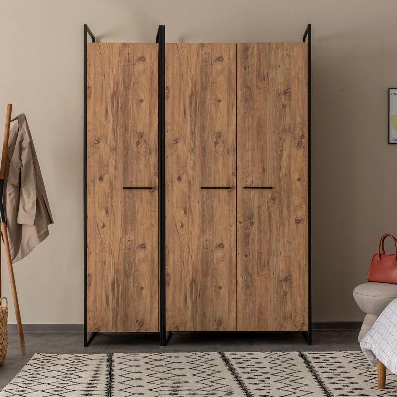 Casa si Gradina - Mobilier - Dulapuri si sifoniere - Sifoniere - Sifonier, Hanah Home, pal melaminat, pin atlantic, 104x225x52 cm - Infinity.ro