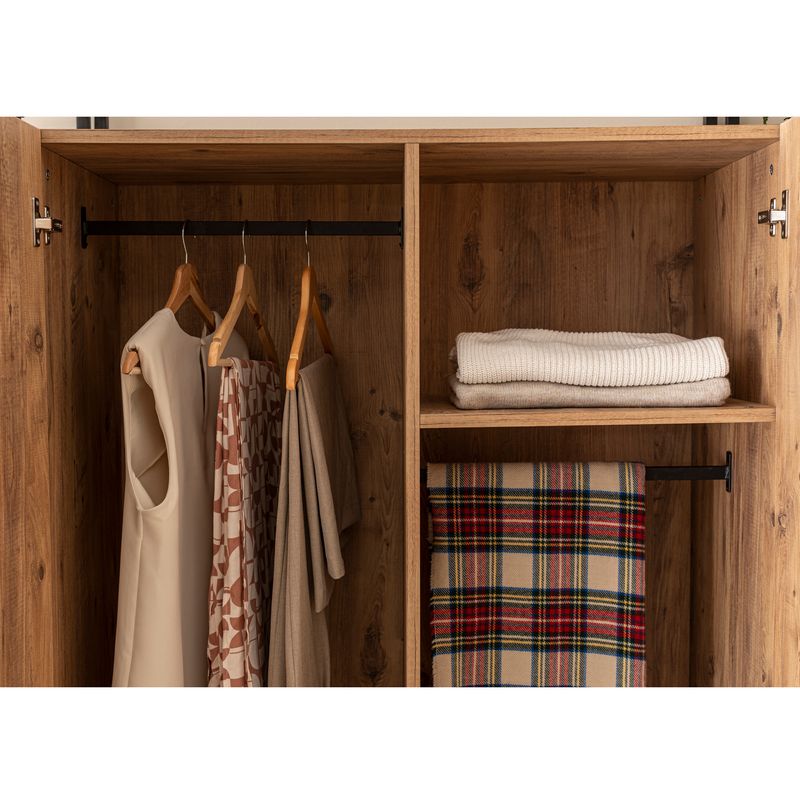 Casa si Gradina - Mobilier - Dulapuri si sifoniere - Sifoniere - Sifonier, Hanah Home, pal melaminat, pin atlantic, 104x225x52 cm - Infinity.ro
