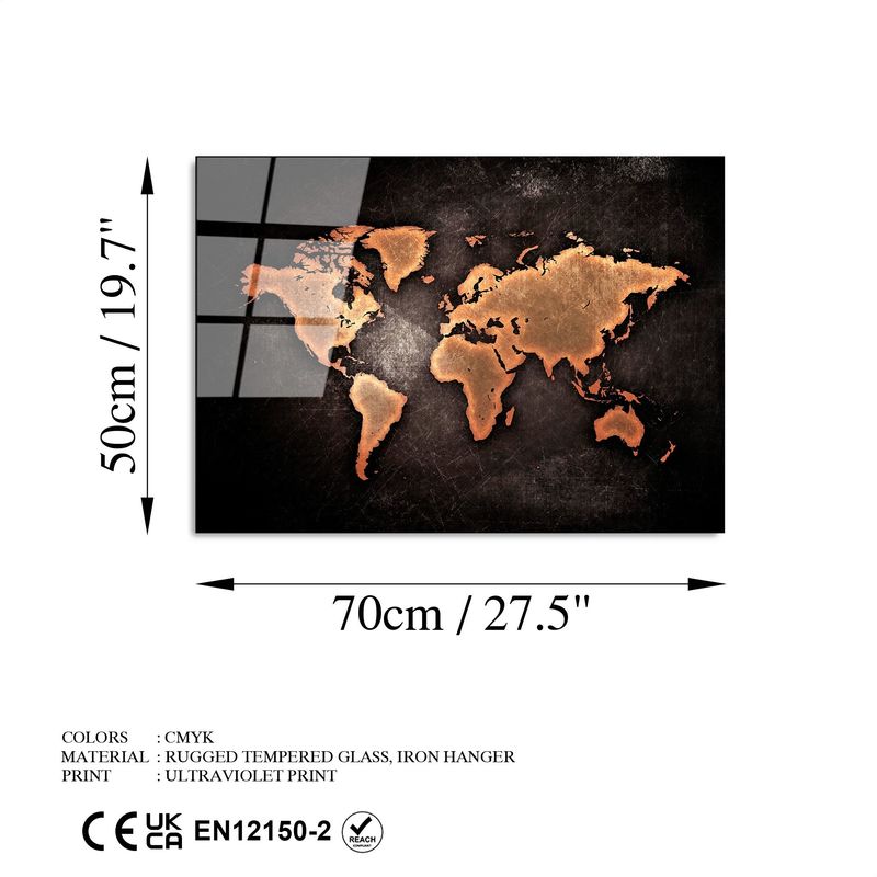 Casa si Gradina - Decoratiuni - Tablouri - Tablou decorativ, Wallxpert, sticla calita, multicolor, 50x70 cm, 123BZM1473 - Infinity.ro
