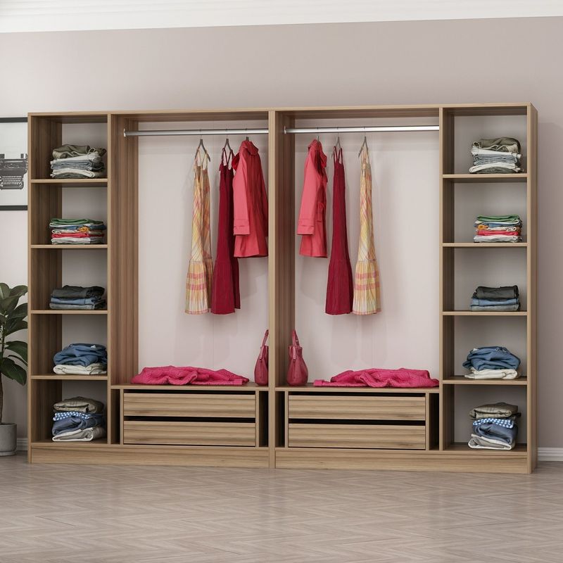 Casa si Gradina - Mobilier - Dulapuri si sifoniere - Sifoniere - Sifonier, Hanah Home, panou de particule cu melamina, fume, 270x210x52 cm - Infinity.ro