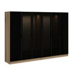 Casa si Gradina - Mobilier - Dulapuri si sifoniere - Sifoniere - Sifonier, Hanah Home, panou de particule cu melamina, fume, 270x210x52 cm - Infinity.ro