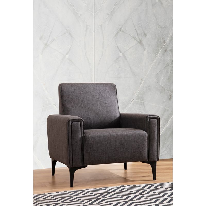 Casa si Gradina - Mobilier - Scaune si fotolii - Fotolii - Fotoliu, Atelier Del Sofa, lemn fag si pal, gri inchis, 90x85x77 cm - Infinity.ro