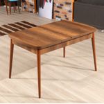 Casa si Gradina - Mobilier - Mese si birouri - Mese bucatarie si dining - Masa extensibila, Hanah Home, panou aglomerat melaminat, nuc, 132x80x78.5 cm - Infinity.ro