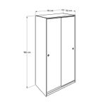 Casa si Gradina - Mobilier - Dulapuri si sifoniere - Sifoniere - Sifonier cu usi glisante, Hanah Home, panou din particule acoperit cu melamina, alb, 94x52x182 cm - Infinity.ro