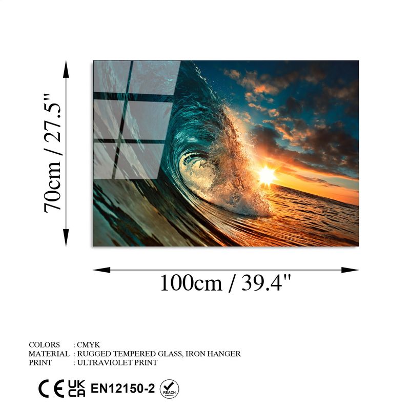 Casa si Gradina - Decoratiuni - Tablouri - Tablou decorativ, Wallxpert, sticla temperata, multicolor, 70x100 cm, 123BZM1327 - Infinity.ro