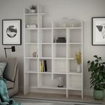 Casa si Gradina - Mobilier - Biblioteci si rafturi - Biblioteci - Biblioteca, Hanah Home, pal melaminat, alb, 122x25.5x188 cm - Infinity.ro