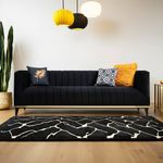 Casa si Gradina - Mobilier - Canapele si coltare - Canapele - Canapea 3 locuri, Hanah Home, lemn fag si pal, negru auriu, 222x89x75 cm - Infinity.ro