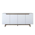 Casa si Gradina - Mobilier - Comode si corpuri - Console - Consola, Hanah Home, pal melaminat, alb si nuc, 180x45x78.6 cm - Infinity.ro