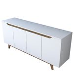 Casa si Gradina - Mobilier - Comode si corpuri - Console - Consola, Hanah Home, pal melaminat, alb si nuc, 180x45x78.6 cm - Infinity.ro