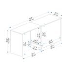 Casa si Gradina - Mobilier - Mese si birouri - Birouri - Birou, Hanah Home, panou de particule melaminat, alb, 180x47x73.8 cm - Infinity.ro