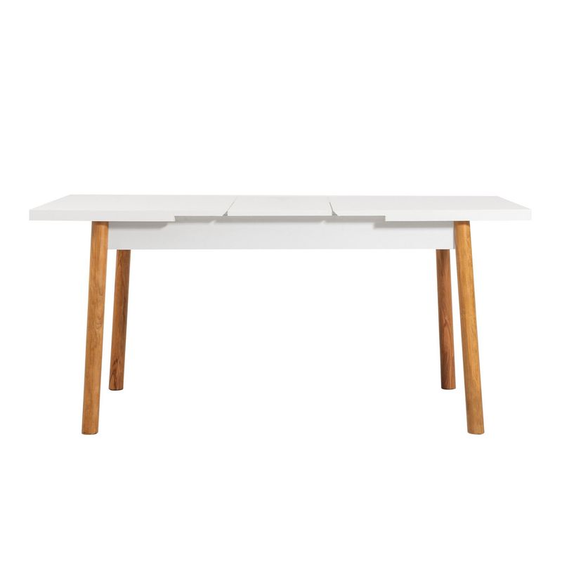 Casa si Gradina - Mobilier - Mese si birouri - Mese bucatarie si dining - Masa extensibila, Hanah Home, pal melaminat, pin atlantic si alb, 120-153x75x75 cm - Infinity.ro