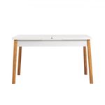Casa si Gradina - Mobilier - Mese si birouri - Mese bucatarie si dining - Masa extensibila, Hanah Home, pal melaminat, pin atlantic si alb, 120-153x75x75 cm - Infinity.ro