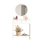 Casa si Gradina - Mobilier - Comode si corpuri - Console - Consola, Hanah Home, pal melaminat, alb, 80.4x24.2x90 cm - Infinity.ro