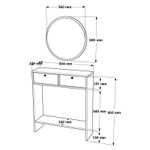 Casa si Gradina - Mobilier - Comode si corpuri - Console - Consola, Hanah Home, pal melaminat, alb, 80.4x24.2x90 cm - Infinity.ro