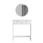 Casa si Gradina - Mobilier - Comode si corpuri - Console - Consola, Hanah Home, pal melaminat, alb, 80.4x24.2x90 cm - Infinity.ro