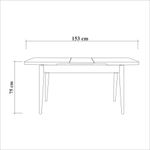 Casa si Gradina - Mobilier - Mese si birouri - Mese bucatarie si dining - Masa extensibila, Hanah Home, pal melaminat, pin atlantic si alb, 120-153x75x75 cm - Infinity.ro