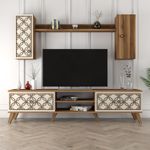 Casa si Gradina - Mobilier - Comode si corpuri - Console - Corp tv, Hanah Home, pal melaminat, nuc crem, 180x44x35 cm - Infinity.ro