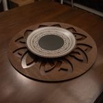 Casa si Gradina - Bucatarie si vesela - Organizare si depozitare bucatarie - Suporturi tacamuri si vase - Set suporturi de masa, Hermia, lemn, wenge, 36x36 cm, 6 piese, 790PYN1159 - Infinity.ro