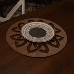 Casa si Gradina - Bucatarie si vesela - Organizare si depozitare bucatarie - Suporturi tacamuri si vase - Set suporturi de masa, Hermia, lemn, wenge, 36x36 cm, 6 piese, 790PYN1159 - Infinity.ro