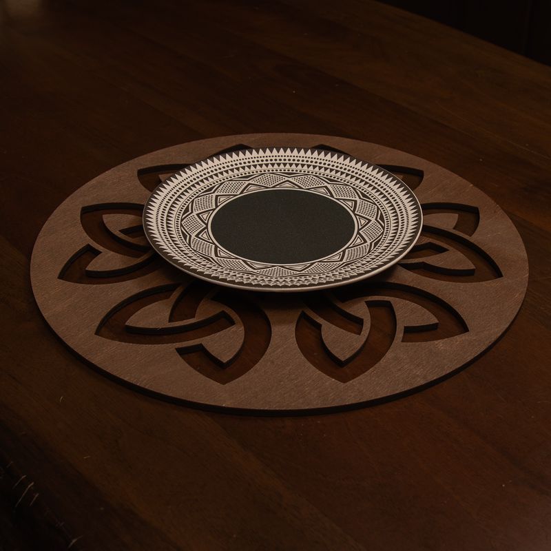 Casa si Gradina - Bucatarie si vesela - Organizare si depozitare bucatarie - Suporturi tacamuri si vase - Set suporturi de masa, Hermia, lemn, wenge, 36x36 cm, 6 piese, 790PYN1159 - Infinity.ro