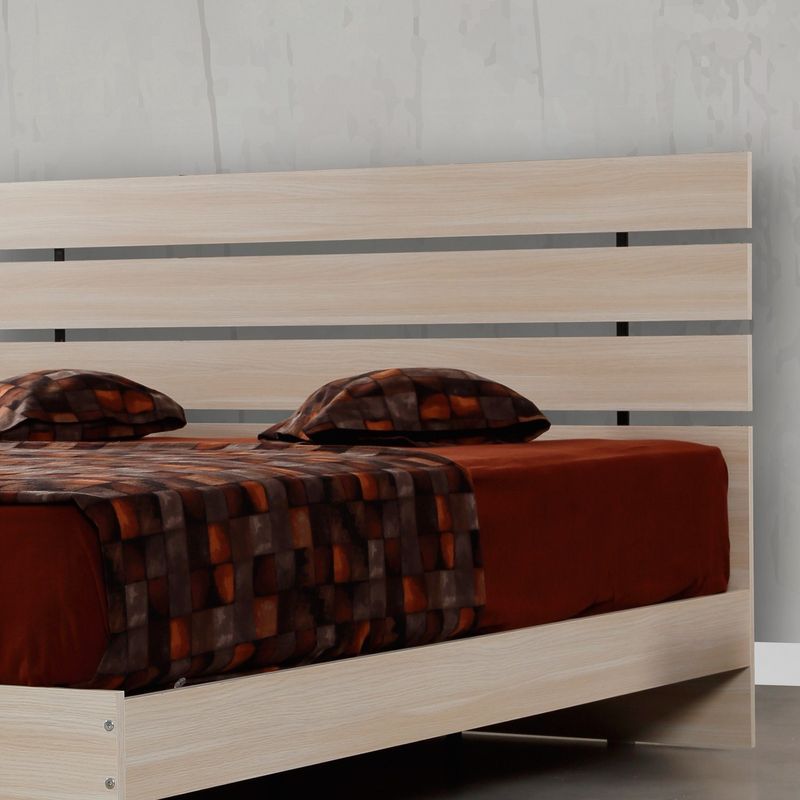 Casa si Gradina - Mobilier - Paturi si accesorii - Paturi - Pat dublu, Hanah Home, pal melaminat, stejar, 165x205x100 cm - Infinity.ro