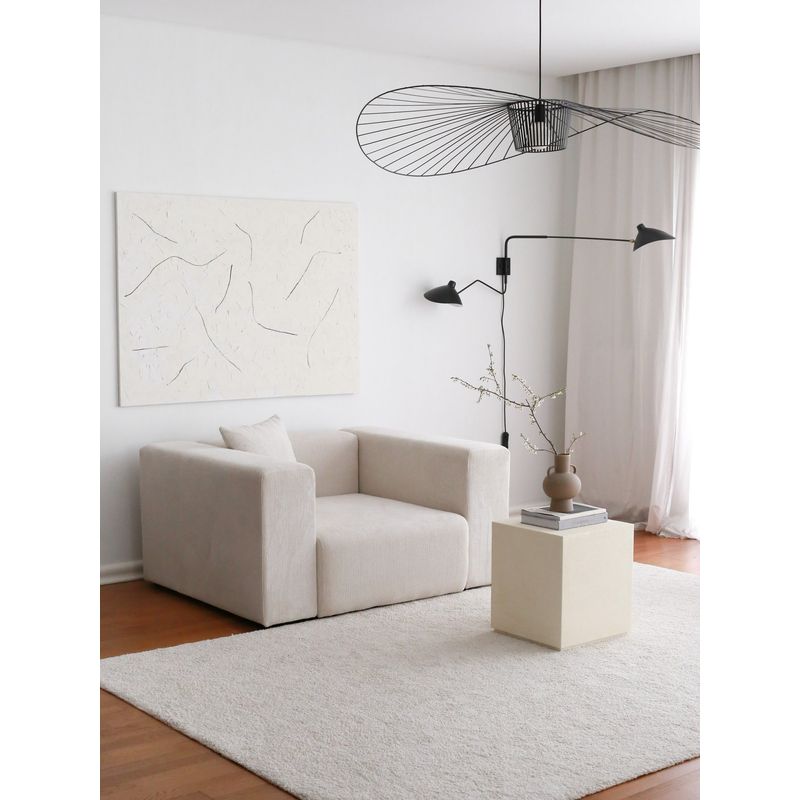 Casa si Gradina - Mobilier - Scaune si fotolii - Fotolii - Fotoliu, Atelier Del Sofa, catifea, alb, 139x110x89 cm - Infinity.ro