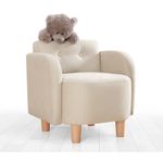 Casa si Gradina - Mobilier - Mobilier copii - Mobilier camera copiilor - Fotoliu cu aripi copii, Atelier Del Sofa, bumbac, crem, 51x47x35 cm - Infinity.ro