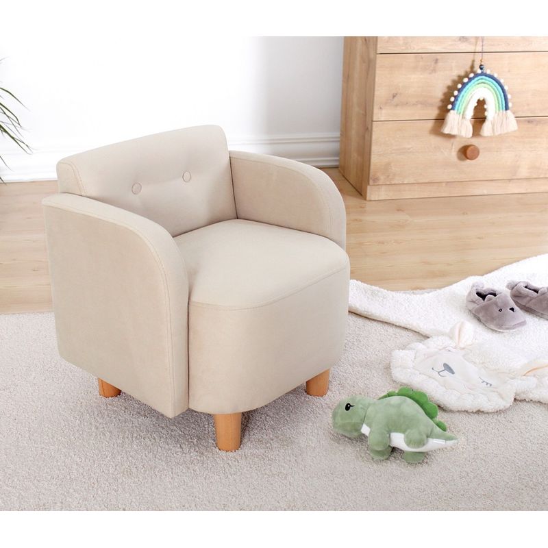 Casa si Gradina - Mobilier - Mobilier copii - Mobilier camera copiilor - Fotoliu cu aripi copii, Atelier Del Sofa, bumbac, crem, 51x47x35 cm - Infinity.ro