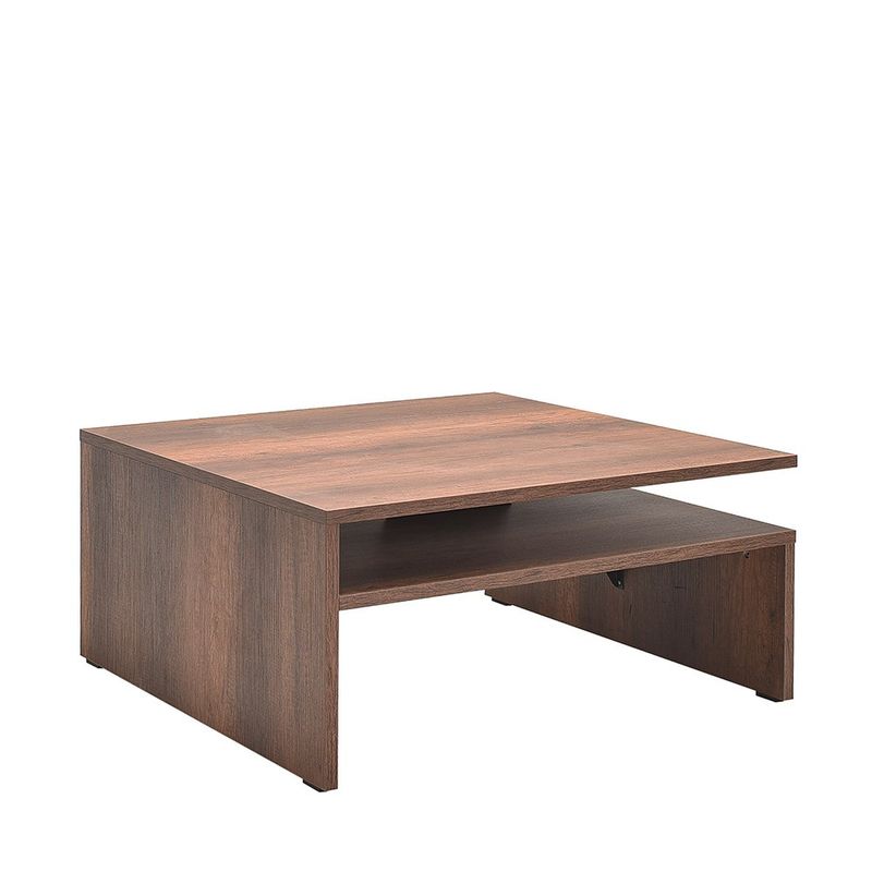 Casa si Gradina - Mobilier - Mese si birouri - Masute de cafea - Masuta de cafea, Hanah Home, pal melaminat, nuc, 90x90x42 cm, 479ADR1806 - Infinity.ro