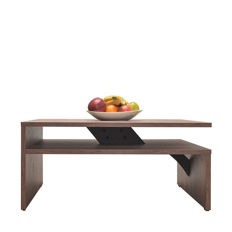 Casa si Gradina - Mobilier - Mese si birouri - Masute de cafea - Masuta de cafea, Hanah Home, pal melaminat, nuc, 90x90x42 cm, 479ADR1806 - Infinity.ro