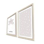 Casa si Gradina - Decoratiuni - Obiecte decorative - Decoratiuni camera copilului - Set tablouri decorative cu rama, Wallxpert, mdf, alb si gri deschis, 53x78 cm - Infinity.ro