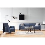 Casa si Gradina - Mobilier - Scaune si fotolii - Fotolii - Fotoliu, Hanah Home, lemn fag si pal, albastru, 78x87x78 cm - Infinity.ro