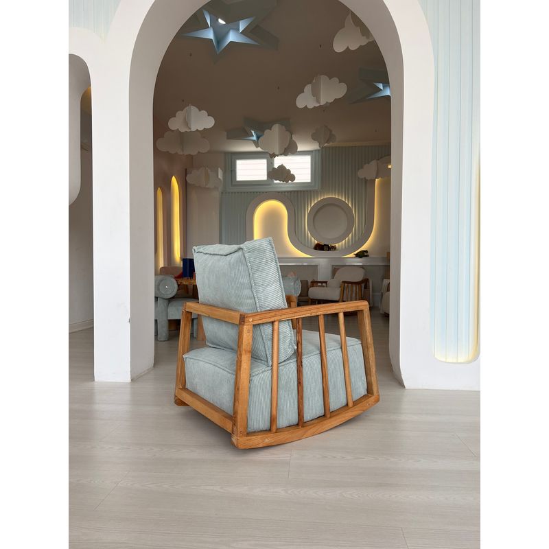 Casa si Gradina - Mobilier - Scaune si fotolii - Fotolii - Fotoliu, Hanah Home, lemn de carpen, albastru, 72x63x50 cm - Infinity.ro