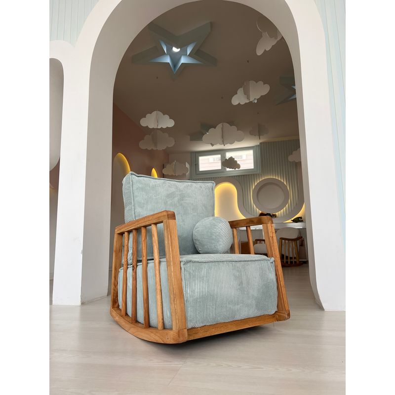 Casa si Gradina - Mobilier - Scaune si fotolii - Fotolii - Fotoliu, Hanah Home, lemn de carpen, albastru, 72x63x50 cm - Infinity.ro