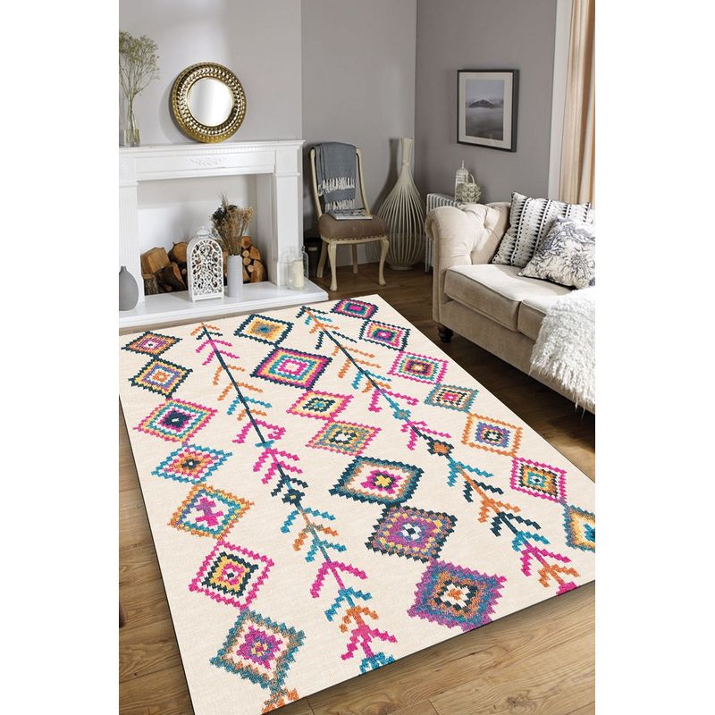 Casa si Gradina - Textile si covoare - Covoare - Covorase intrare - Covoras de intrare, Conceptum Hypnose, multicolor, 80x150 cm, 100% poliester, antiderapant, lavabil la masina, 959CHL1427 - Infinity.ro