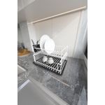 Casa si Gradina - Bucatarie si vesela - Organizare si depozitare bucatarie - Scurgator vase - Scurgator de vase, Hermia, metal, alb, 35,5x29,5x23,5 cm - Infinity.ro