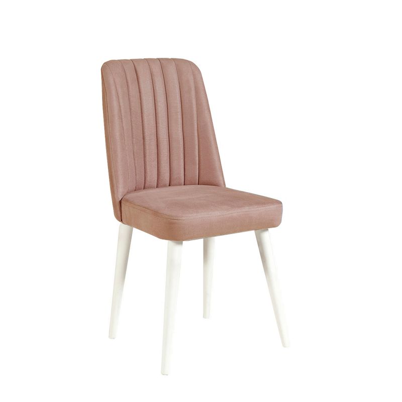 Casa si Gradina - Mobilier - Seturi de mobilier - Seturi mese si scaune - Set masa si scaune, Hanah Home, panou de particule melaminat, alb si piatra, masa 120x75x77 cm, 4 scaune - Infinity.ro