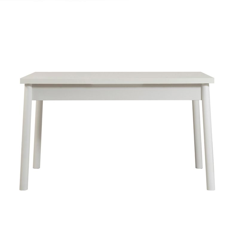 Casa si Gradina - Mobilier - Seturi de mobilier - Seturi mese si scaune - Set masa si scaune, Hanah Home, panou de particule melaminat, alb si piatra, masa 120x75x77 cm, 4 scaune - Infinity.ro