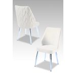 Casa si Gradina - Mobilier - Seturi de mobilier - Seturi mese si scaune - Set scaune, Hanah Home, melamina, crem crom, 48x43x90 cm, 4 piese - Infinity.ro