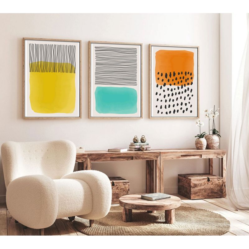 Casa si Gradina - Decoratiuni - Tablouri - Tablou decorativ cu rama, Wallxpert, mdf, multicolor, 70x50 cm, set 3 piese, 693BSE1262 - Infinity.ro