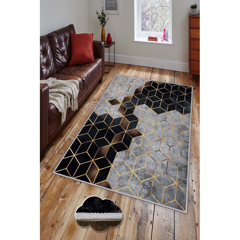 Casa si Gradina - Textile si covoare - Covoare - Covoare casa - Covor de hol, Conceptum Hypnose, multicolor, 80x150 cm, 100% poliester, antiderapant, 478HFT1222 - Infinity.ro