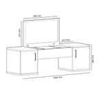 Casa si Gradina - Mobilier - Comode si corpuri - Masute de toaleta - Masa de machiaj, Hanah Home, pal melaminat, alb, 100x35x74.1 cm - Infinity.ro