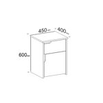Casa si Gradina - Mobilier - Comode si corpuri - Noptiere - Noptiera, Hanah Home, pal melaminat, alb, 45x40x60 cm - Infinity.ro