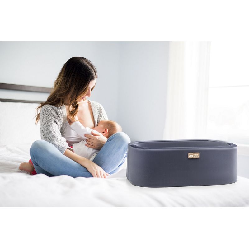 Casa si Gradina - Mobilier - Mobilier copii - Balansoare, leagane si hamace - Leagan pentru bebelusi, Hanah Home, lemn de pin, negru natural, 90x70x58 cm - Infinity.ro